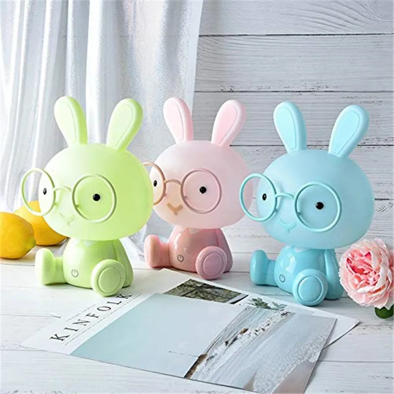 LED Night Light Touch Cartoon Bunny Table Lamp Baby Kids Room Bedside Night Light - ThingsWeUseAndLove 