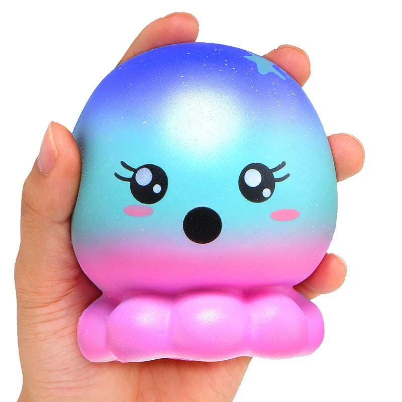 Kawaii Galaxy Octopus Squishy - Super Jumbo, Slow Rising, Cream-Scented Stress Reliever - ThingsWeUseAndLove 