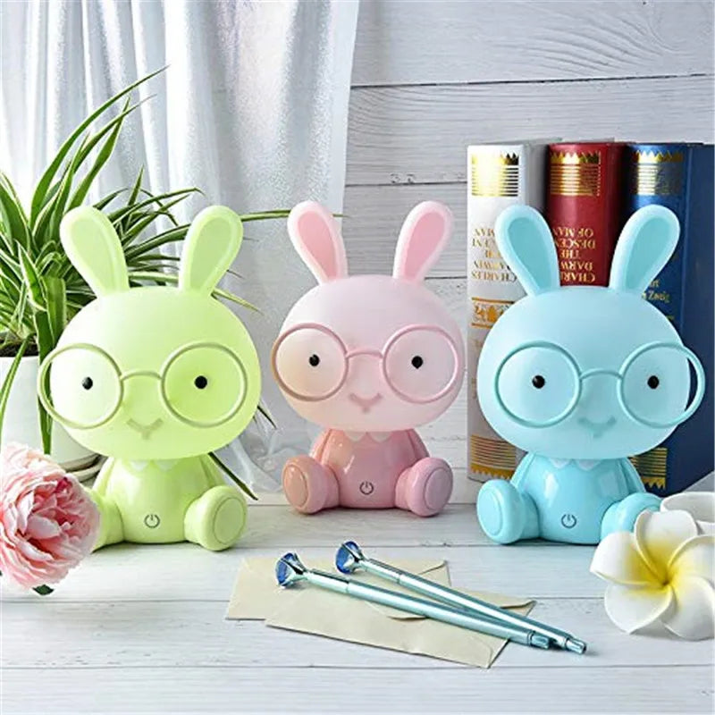 LED Night Light Touch Cartoon Bunny Table Lamp Baby Kids Room Bedside Night Light - ThingsWeUseAndLove 