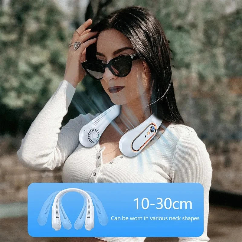 Neck Bladeless Fan Mini Ultra Long Life Portable Silent Neck Fan USB Charging - ThingsWeUseAndLove 