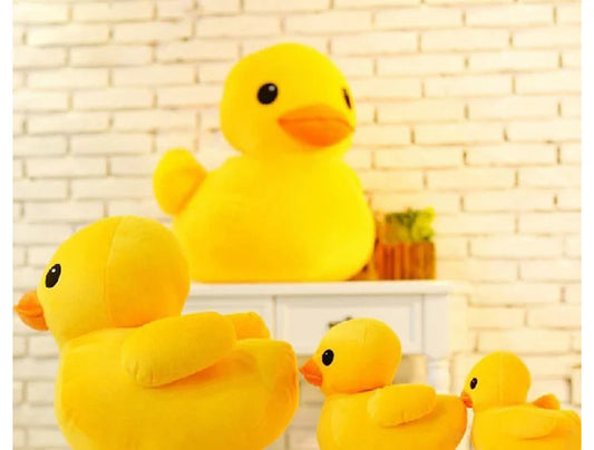 Yellow Duck Stuffed Plush Pillow Animal Dolls Super Soft Huggable Toy Gift for Children - ThingsWeUseAndLove 