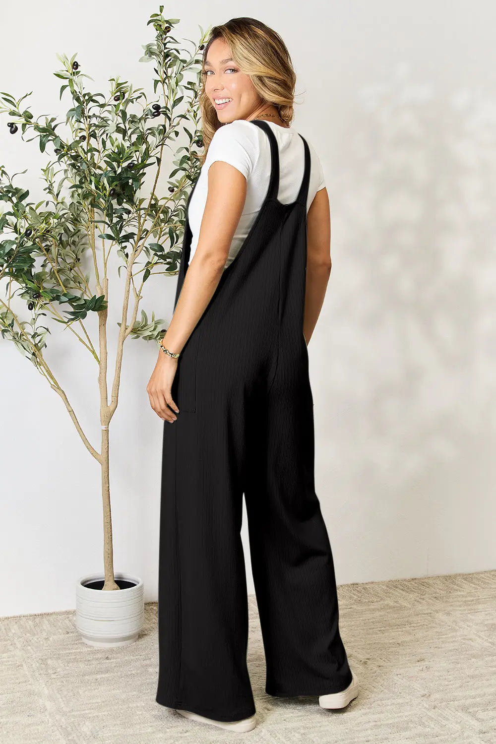 Size Inclusive Wide Strap Overall with Pockets - ThingsWeUseAndLove 