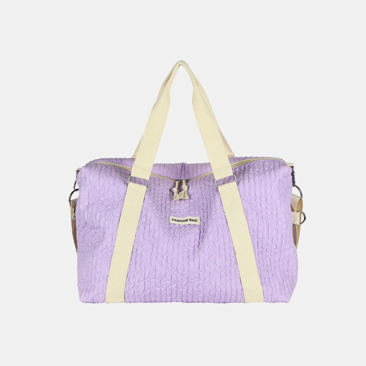 Textured Nylon Travel Bag - ThingsWeUseAndLove Pink-Purple-One-Size