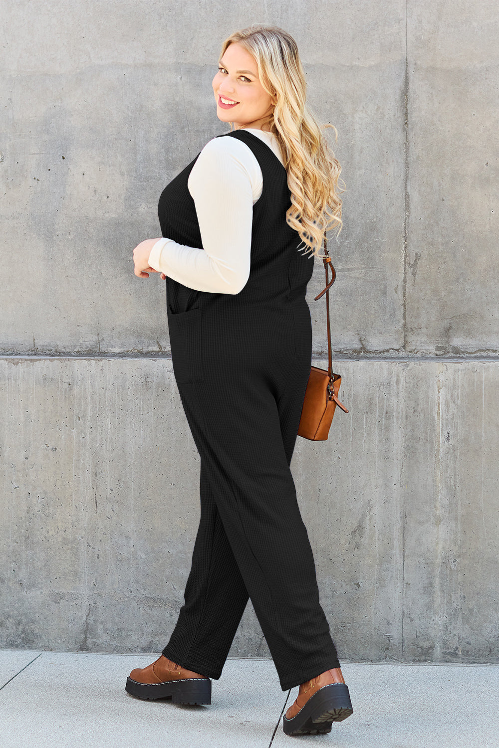 Double Take Full Size Sleeveless Straight Jumpsuit - ThingsWeUseAndLove 