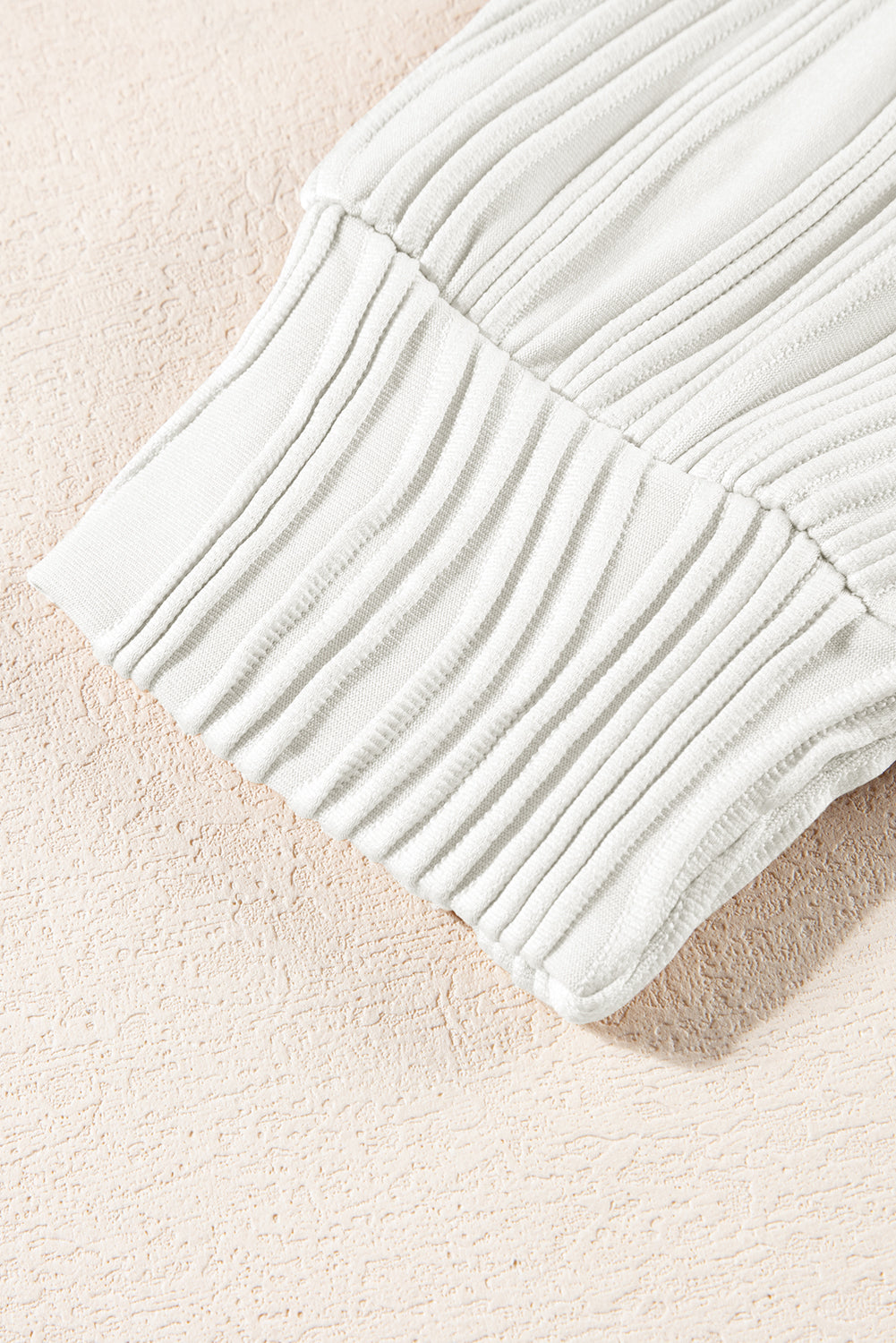 Textured Solid Color Drop Shoulder Pullover Top - ThingsWeUseAndLove 