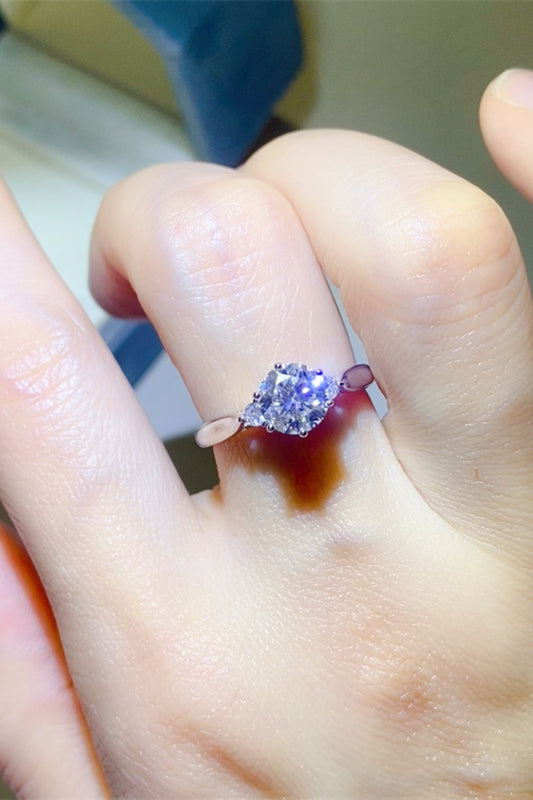 2 Carat Moissanite 925 Sterling Silver Ring - ThingsWeUseAndLove Silver-9