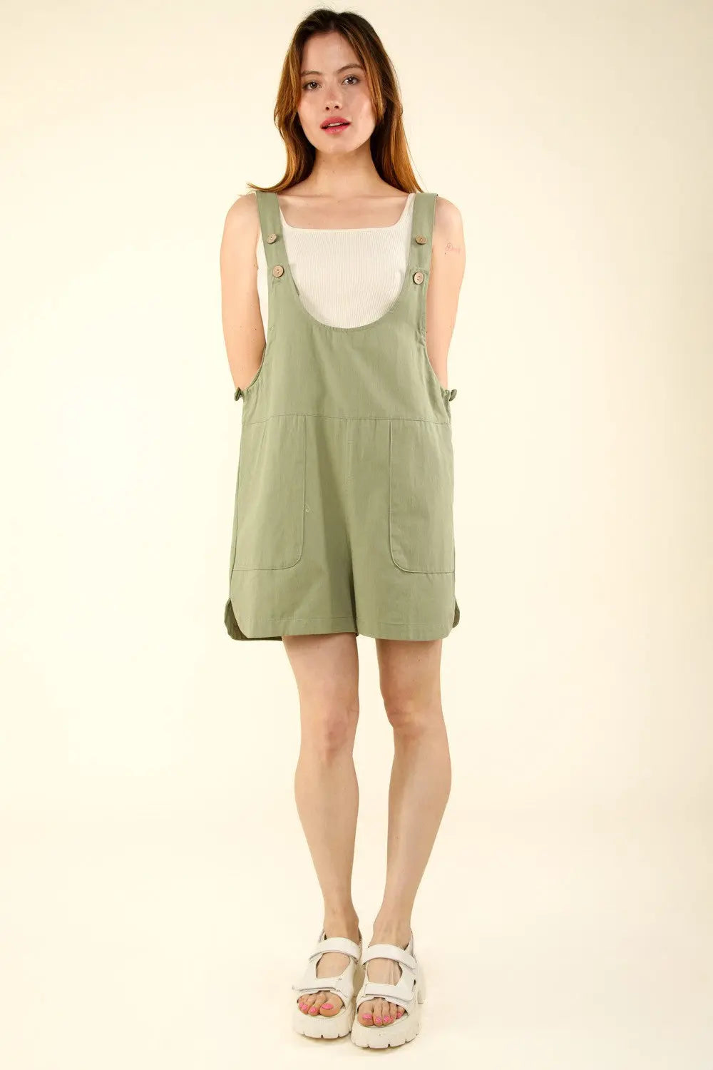 Joya Adjustable Waist Suspender Overalls with Pockets - ThingsWeUseAndLove 