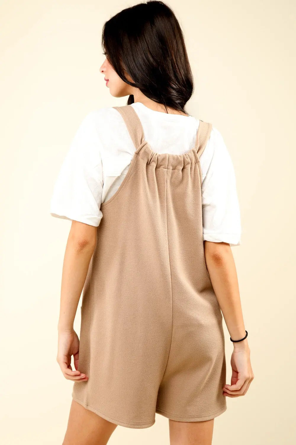 Tie Shoulder Front Pocket Romper - ThingsWeUseAndLove 