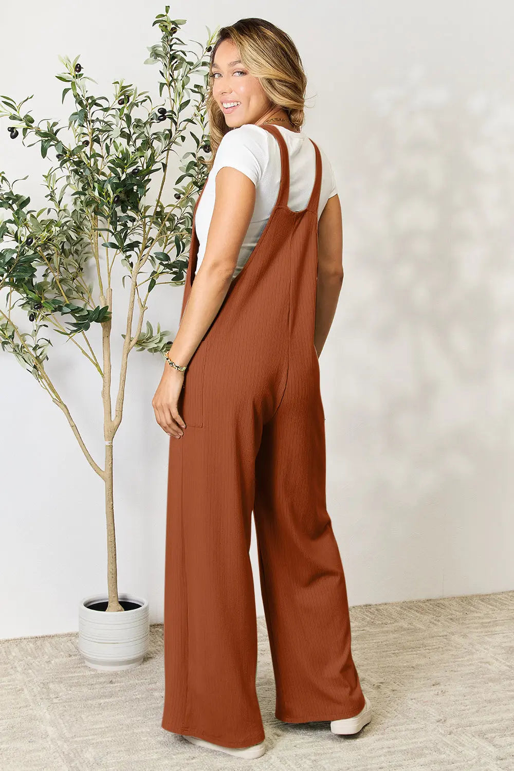 Size Inclusive Wide Strap Overall with Pockets - ThingsWeUseAndLove 