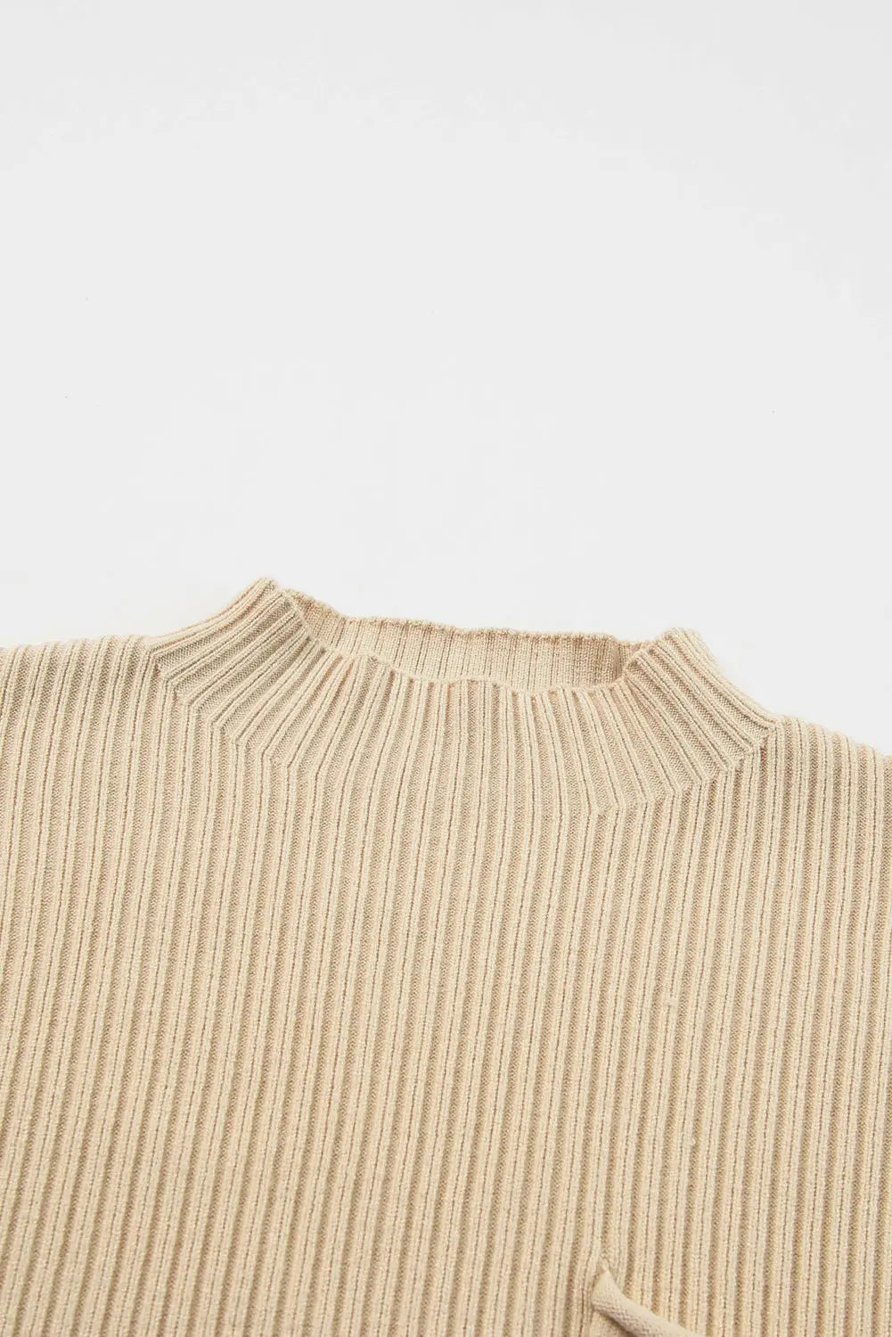 Gold Flame Patch Pocket Ribbed Knit Short Sleeve Sweater - ThingsWeUseAndLove 