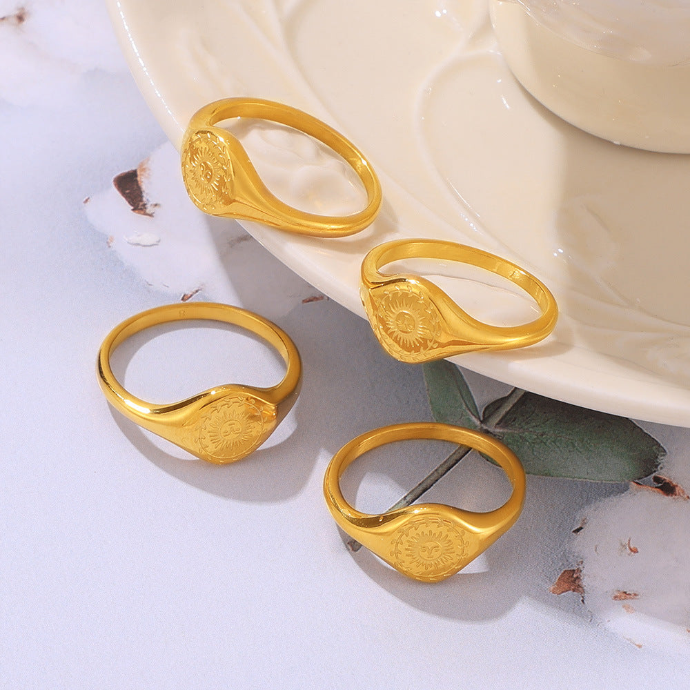 18K Gold-Plated Sun Ring - ThingsWeUseAndLove 