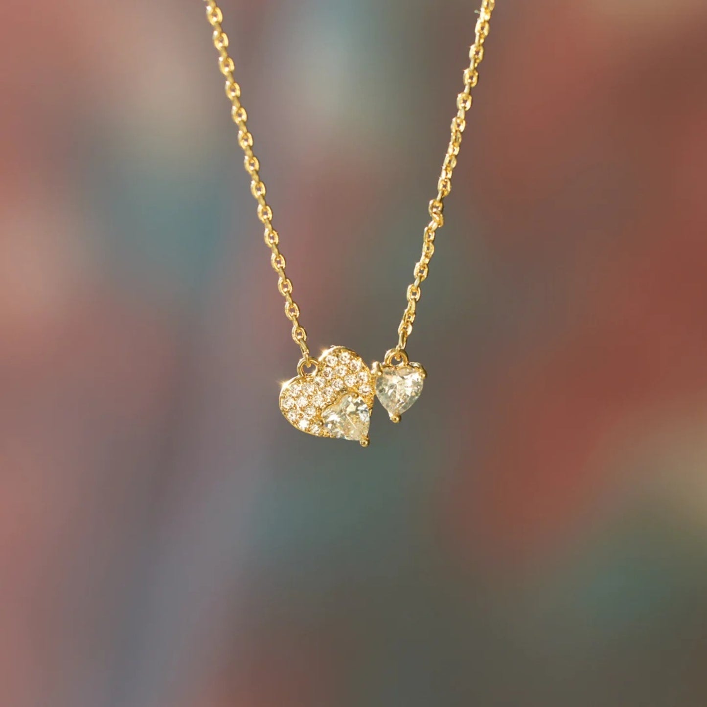 18K Gold-Plated 925 Sterling Silver Zircon Heart Necklace - ThingsWeUseAndLove 