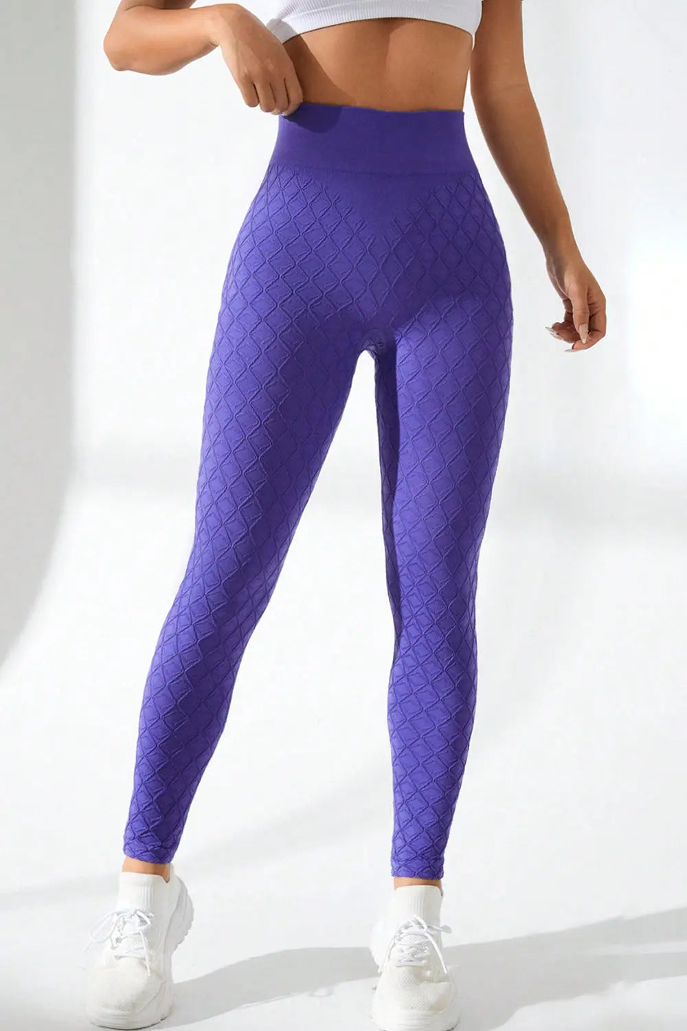 Lorelei High Waist Active Leggings - ThingsWeUseAndLove Blue-Purple-L