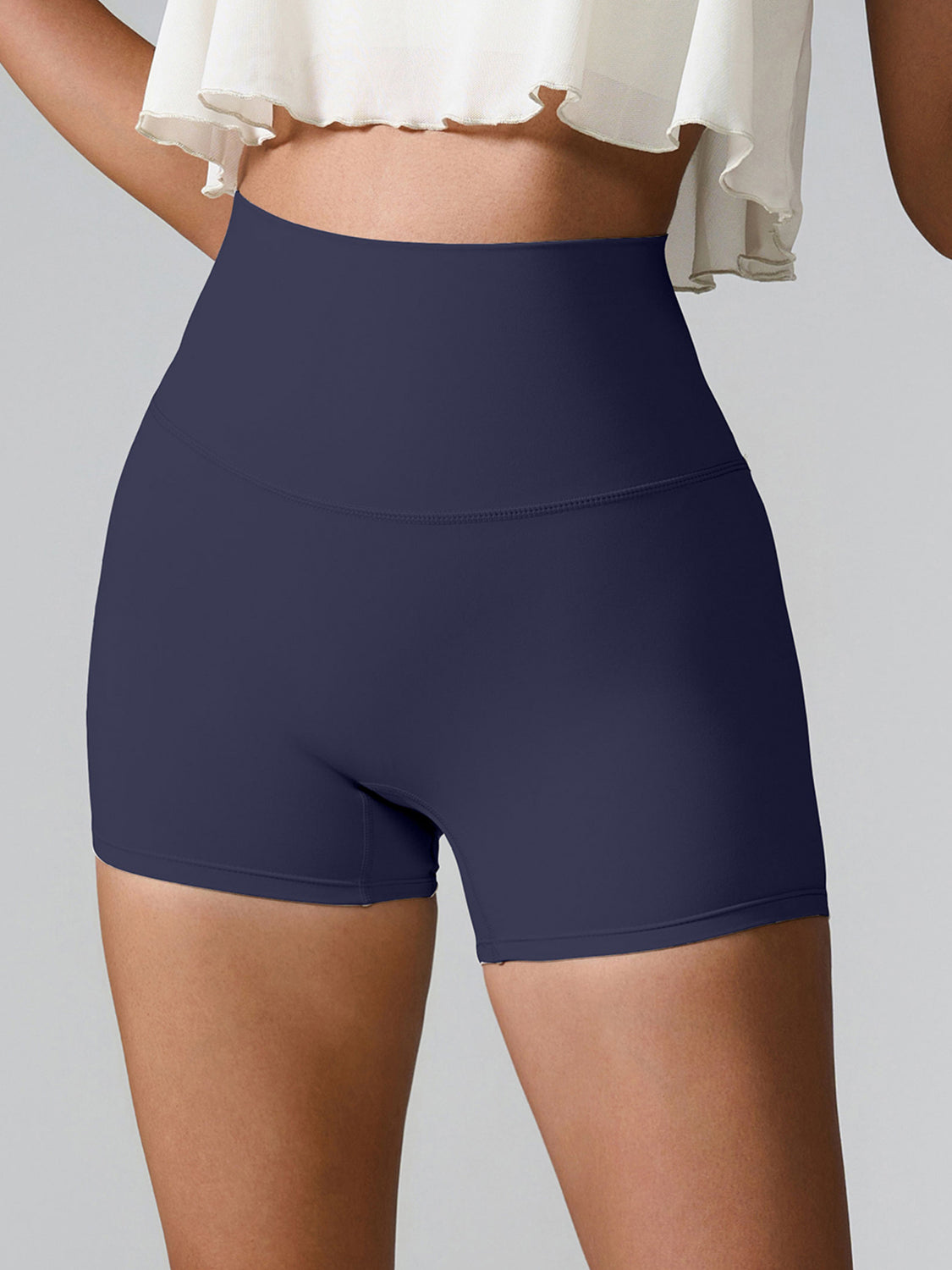 Lyla High Waist Active Shorts - ThingsWeUseAndLove Navy-XL