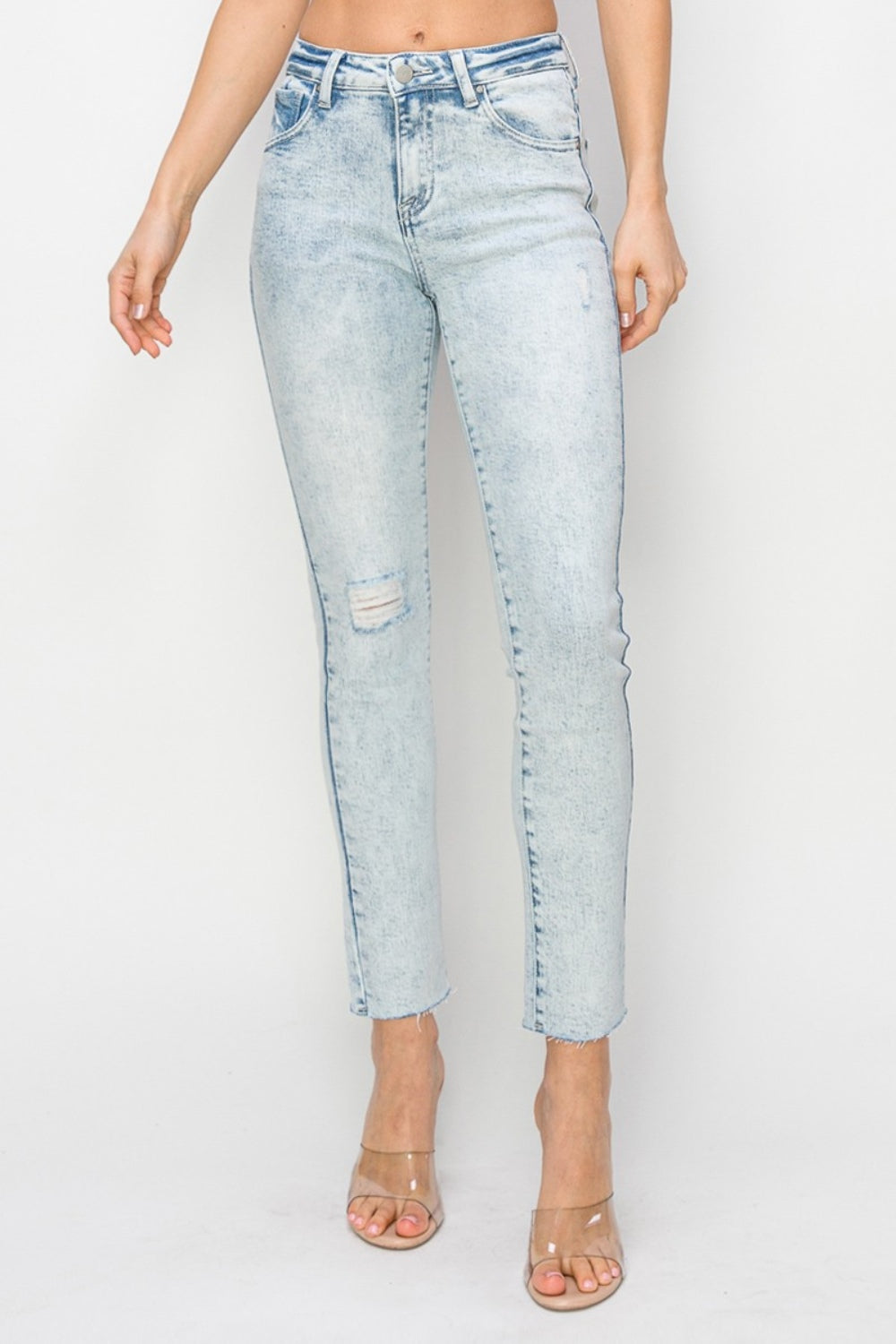 High Rise Distressed Skinny Jeans - ThingsWeUseAndLove 