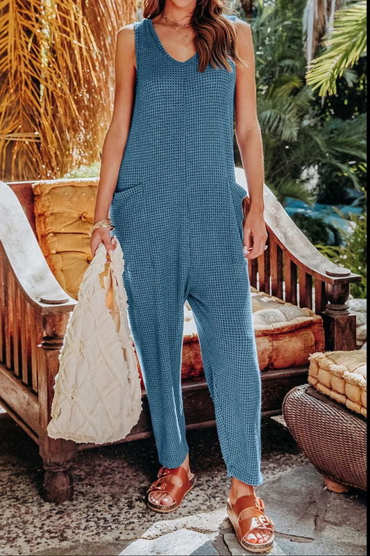 Double Take Full Size Sleeveless Straight Jumpsuit - ThingsWeUseAndLove 