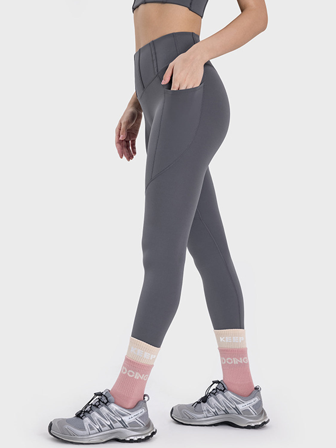 Jill High Waist Pocketed Active Leggings - ThingsWeUseAndLove 