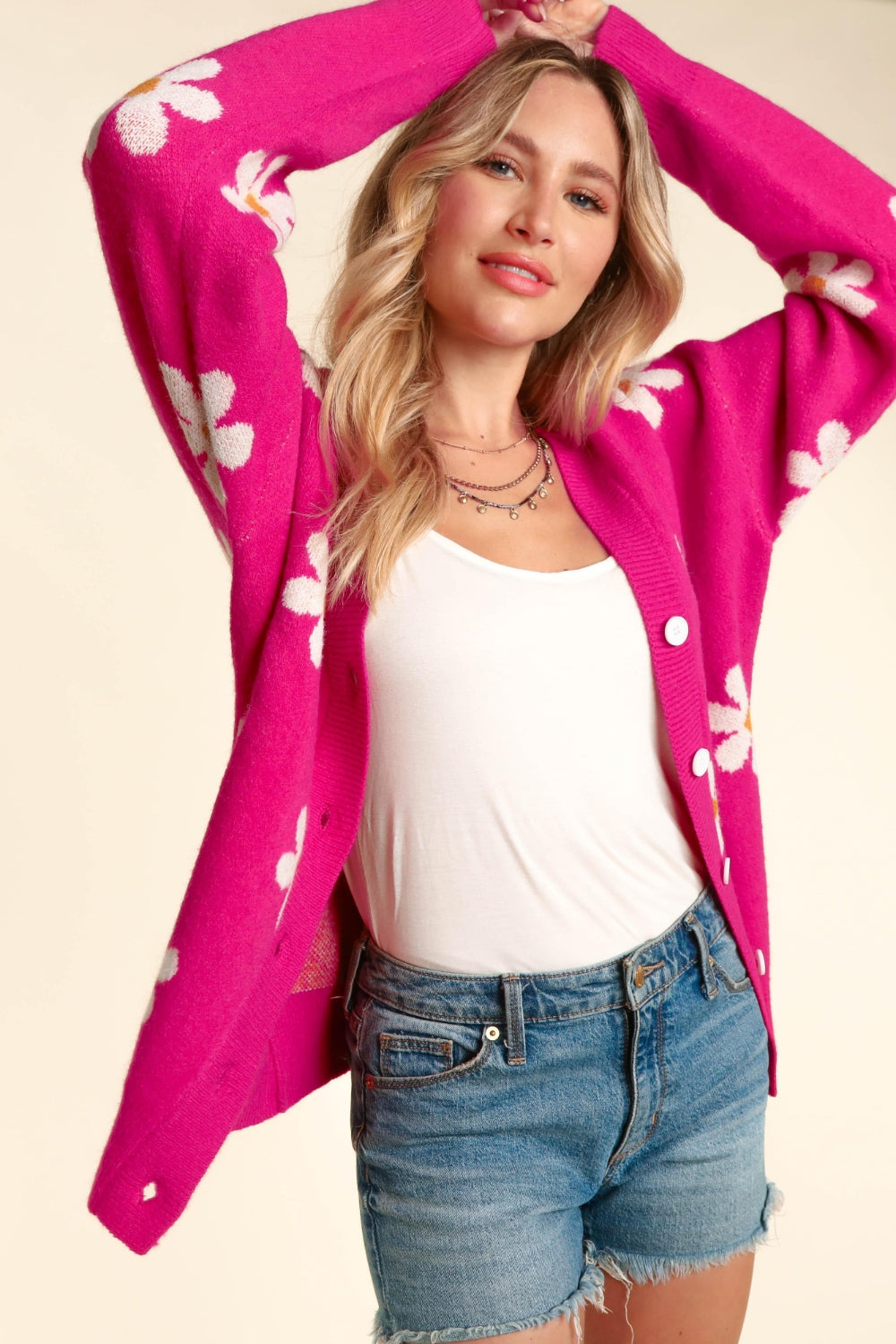 Daisy Long Sleeve Button Down Cardigan - ThingsWeUseAndLove 