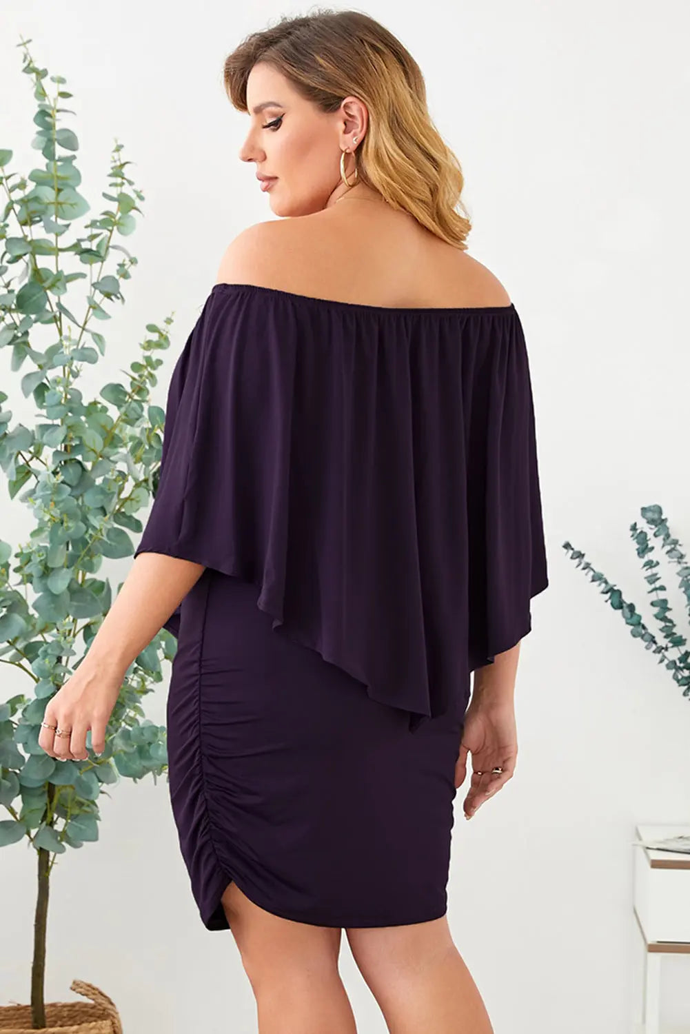 Halo Size Inclusive Off-Shoulder Half Sleeve Dress - ThingsWeUseAndLove 