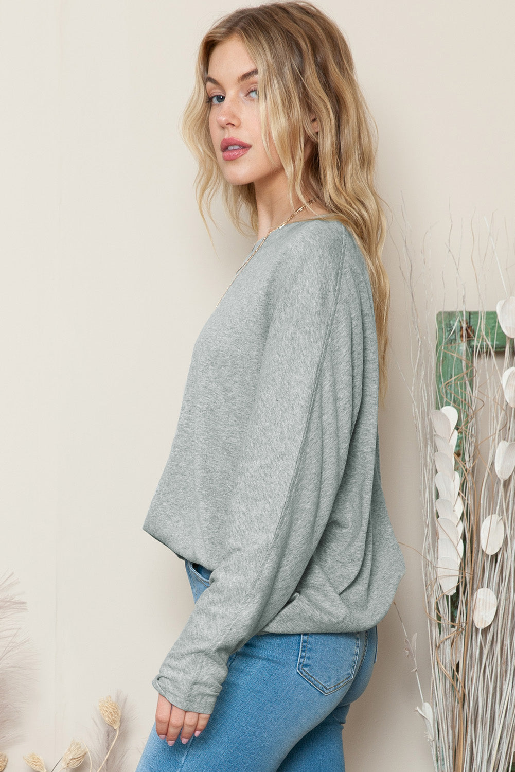 Casual Seam Long Sleeve Top - ThingsWeUseAndLove 