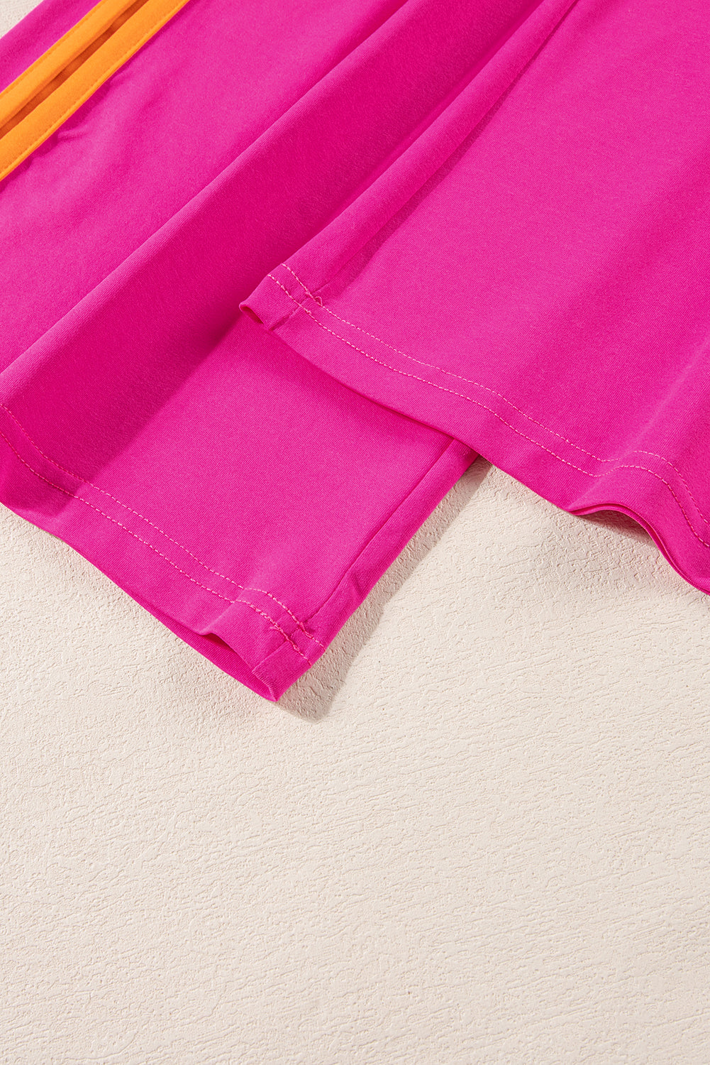 Chestnut Color Block Detail Casual Two-piece Outfit - ThingsWeUseAndLove 