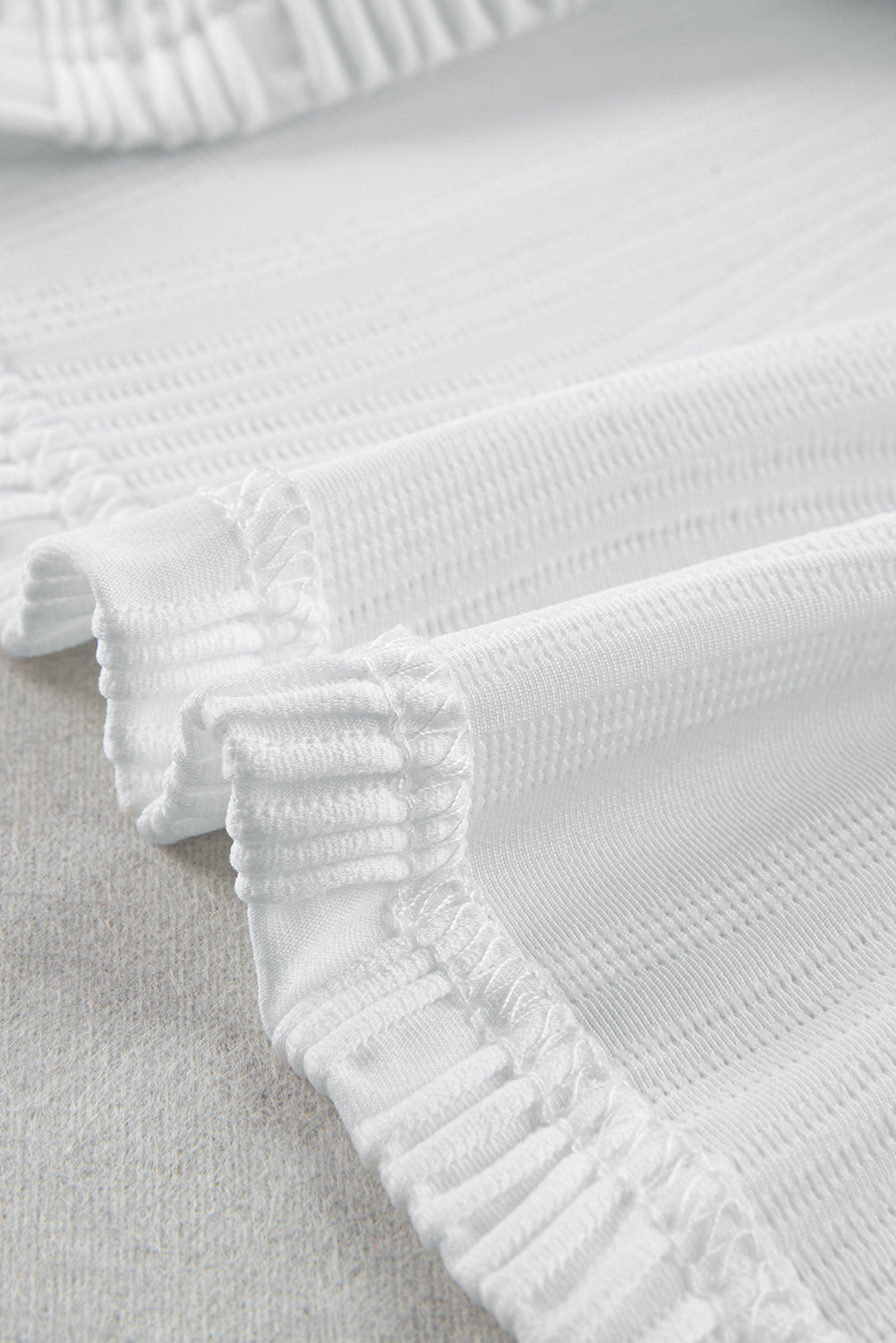 Wavy Textured Cap Sleeve Top - ThingsWeUseAndLove 