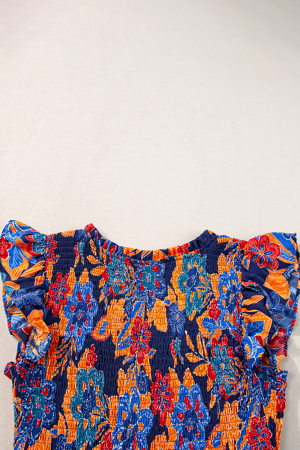 Rose Red Boho Floral V Neck Ruffle Tiered Long Dress - ThingsWeUseAndLove 