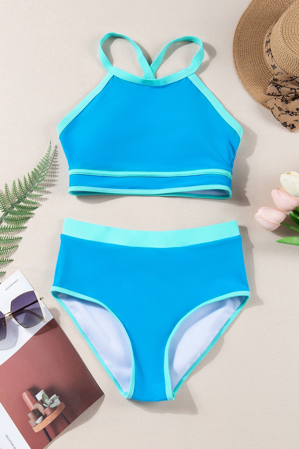 Crisscross Round Neck Two-Piece Swim Set - ThingsWeUseAndLove 