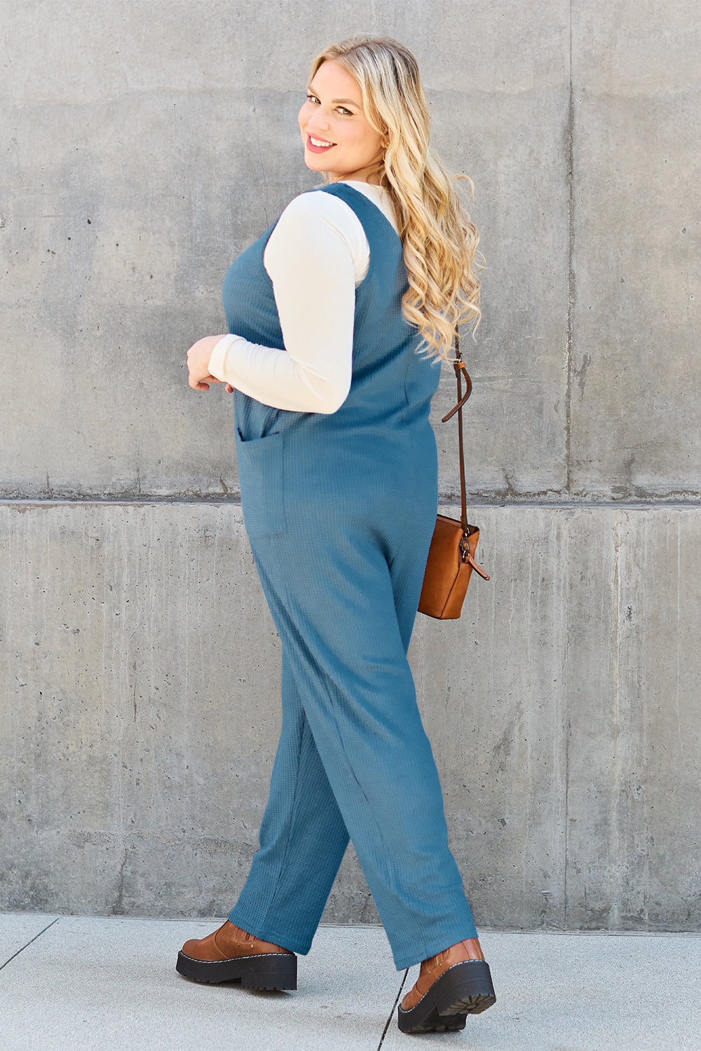 Double Take Full Size Sleeveless Straight Jumpsuit - ThingsWeUseAndLove 