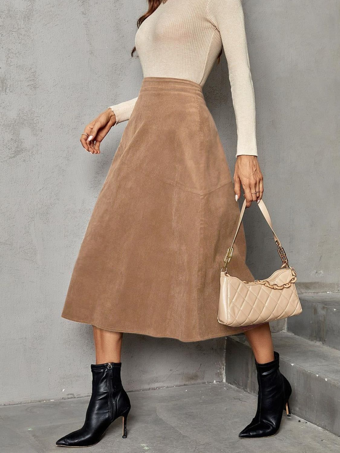 High Waist Midi Skirt