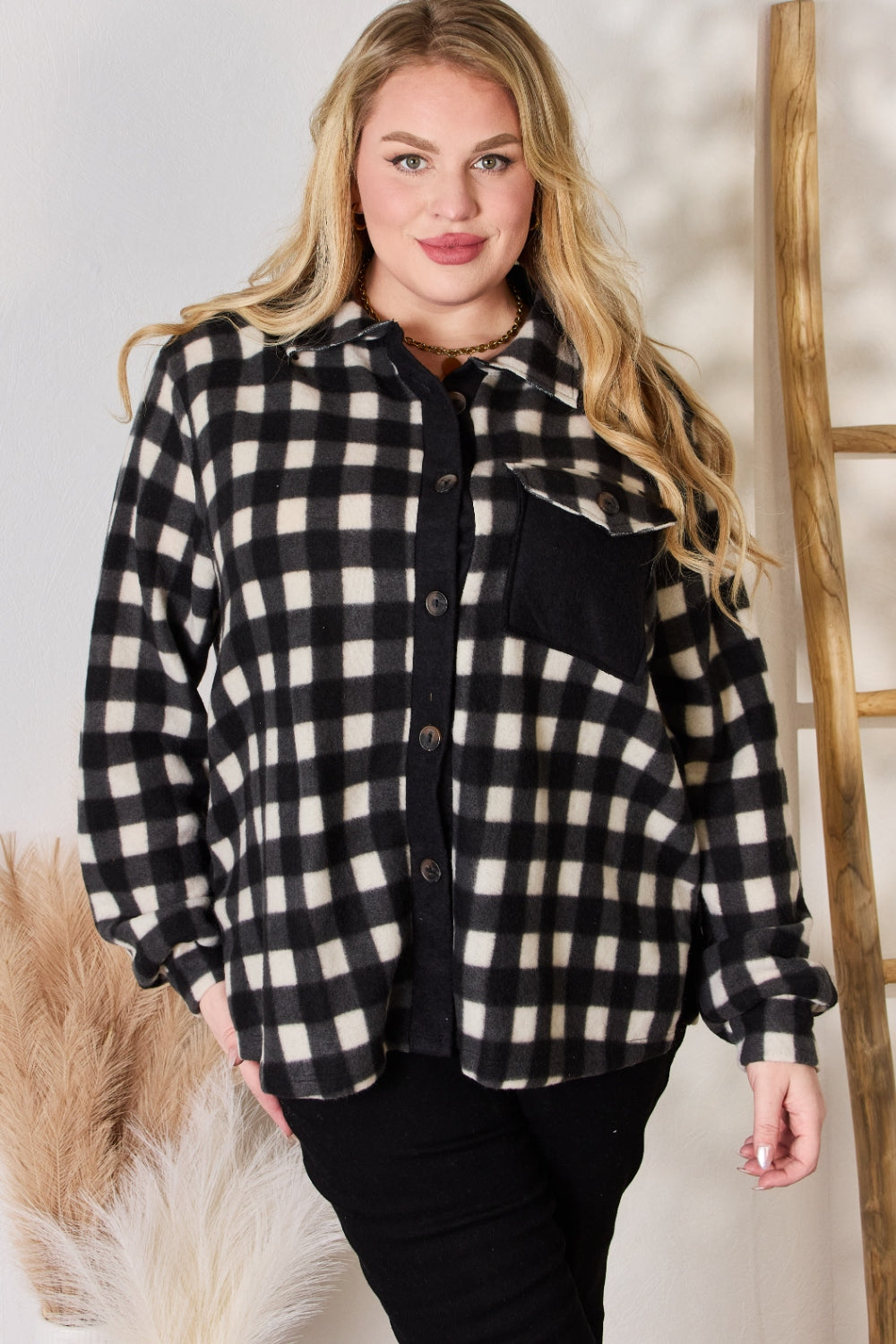 Plaid Button Up Jacket - ThingsWeUseAndLove