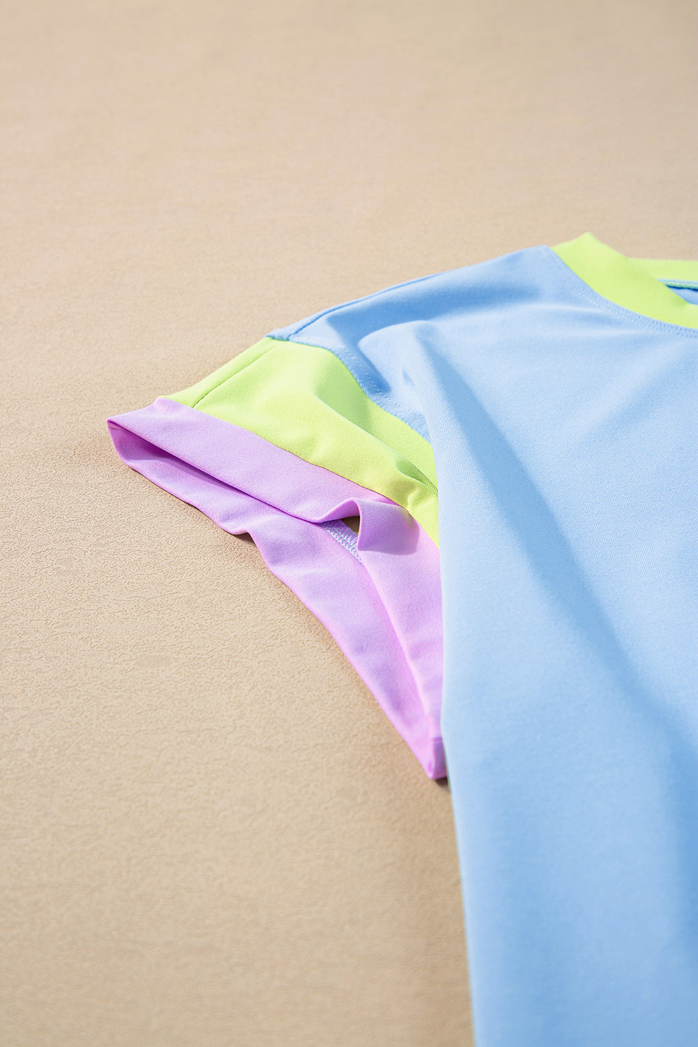 Chestnut Color Block Detail Casual Two-piece Outfit - ThingsWeUseAndLove 