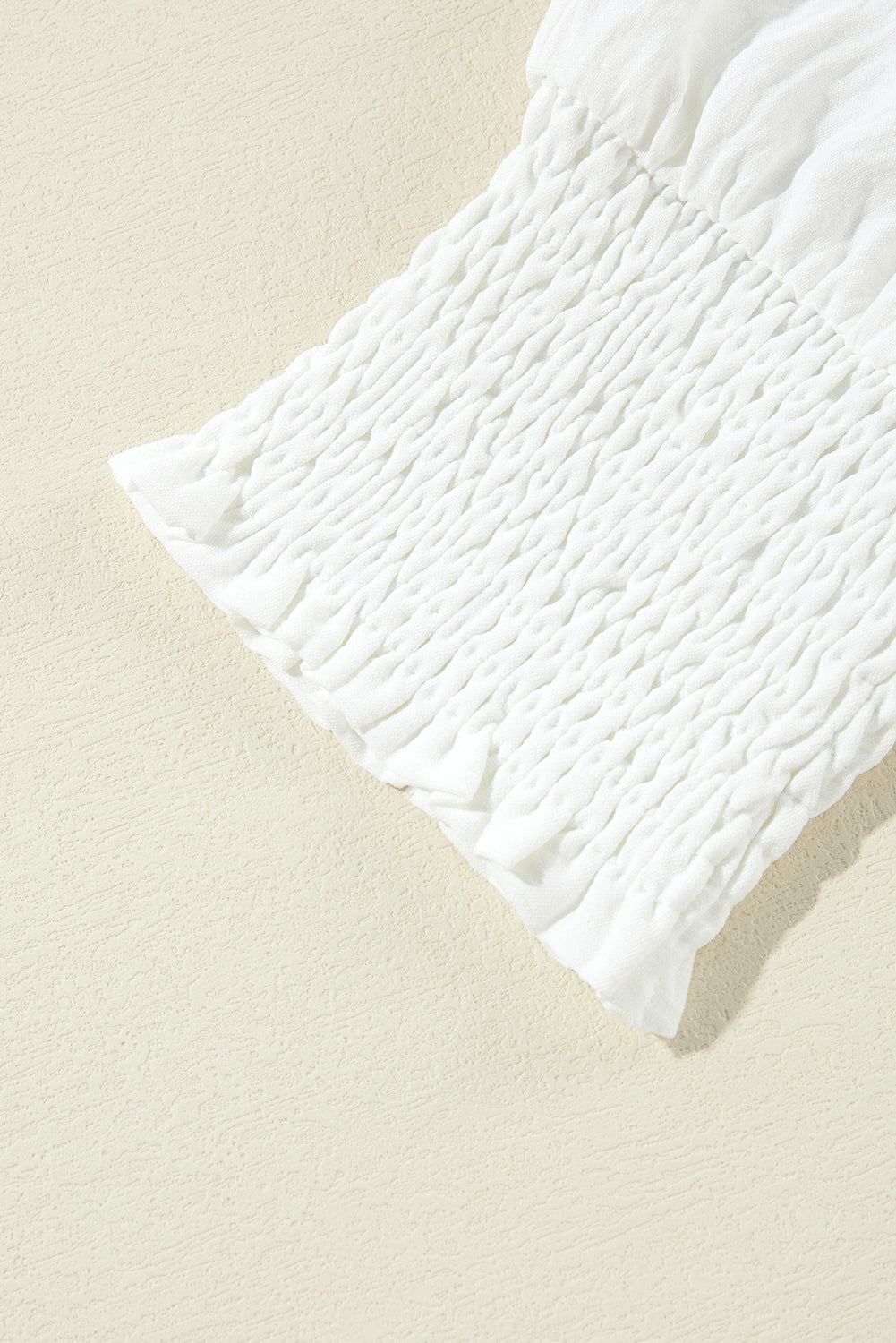 Smocked Cuffs Crinkled Collared Dolman Top - ThingsWeUseAndLove 