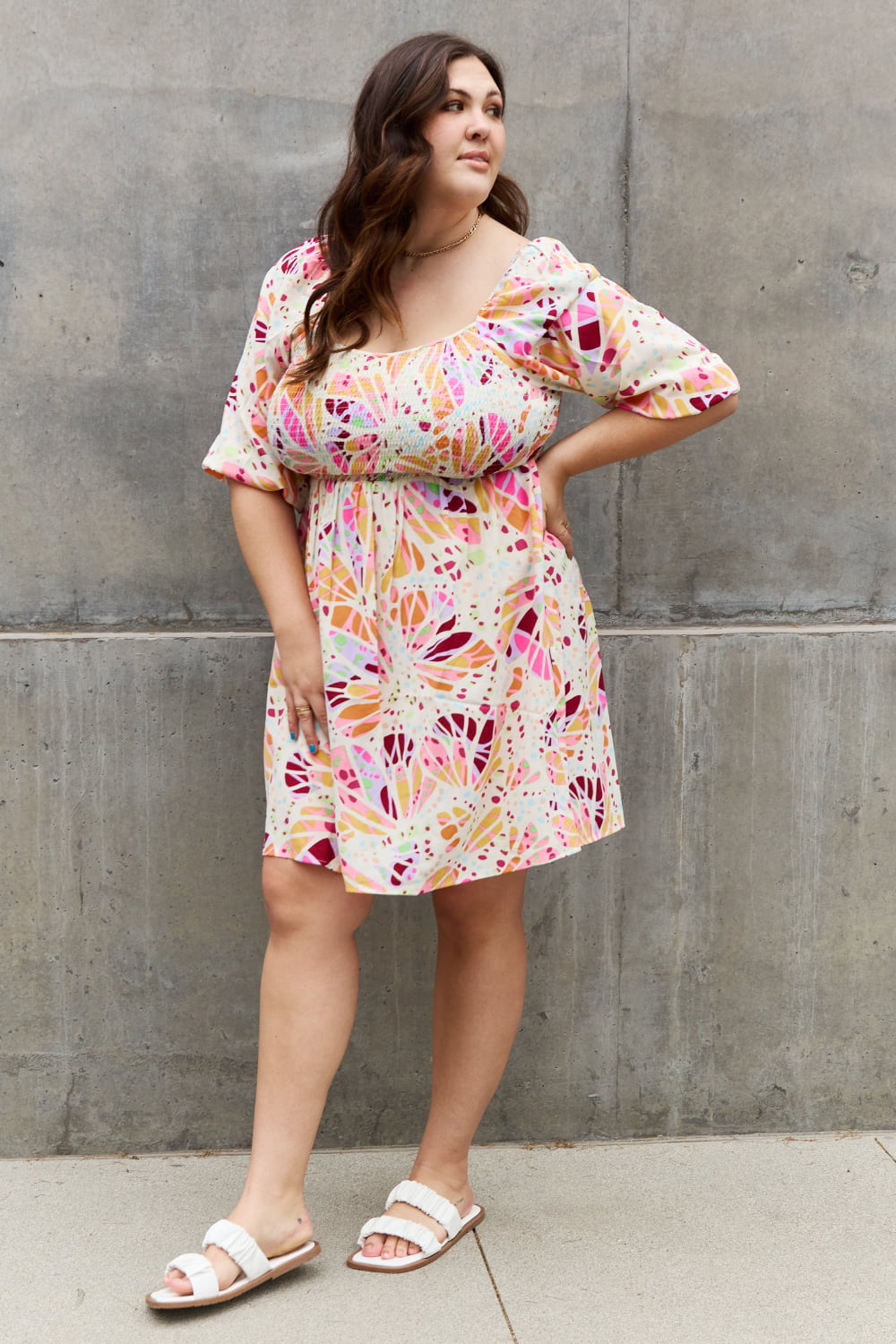 Floral Print Mini Dress - ThingsWeUseAndLove 