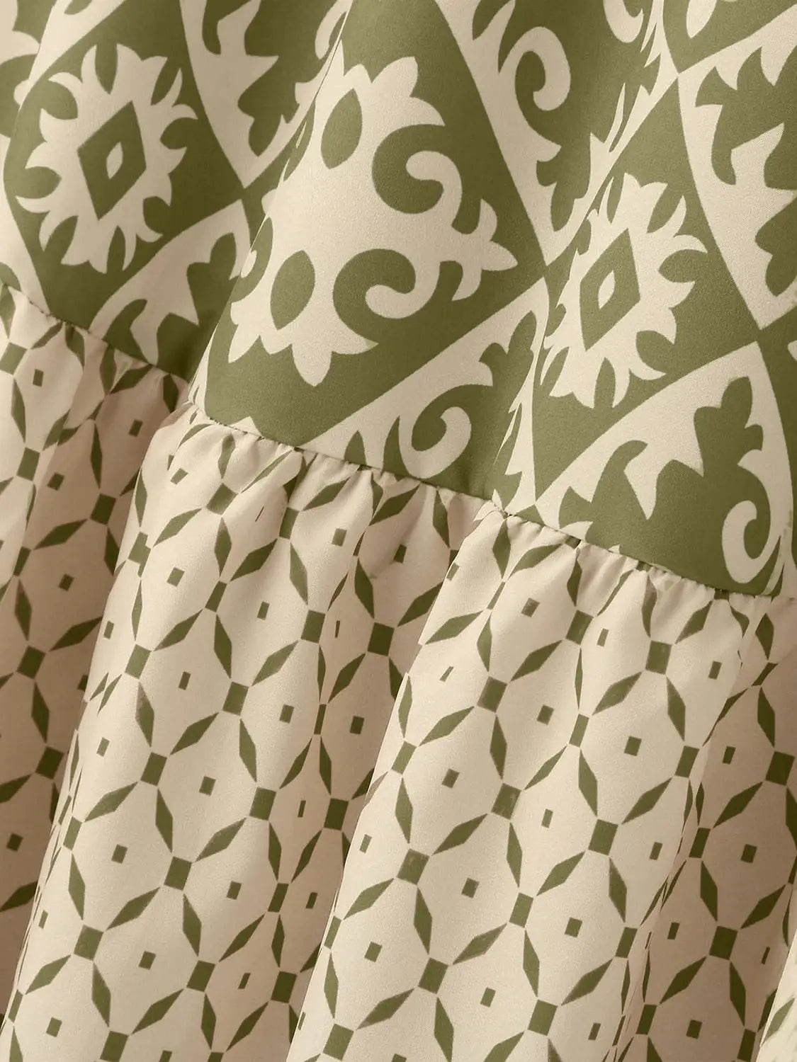 Geometric Elastic Waist Maxi Skirt - ThingsWeUseAndLove 