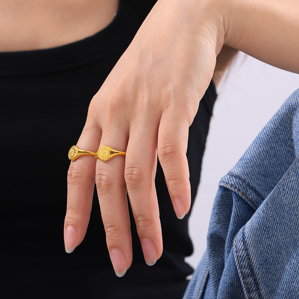 18K Gold-Plated Sun Ring - ThingsWeUseAndLove 