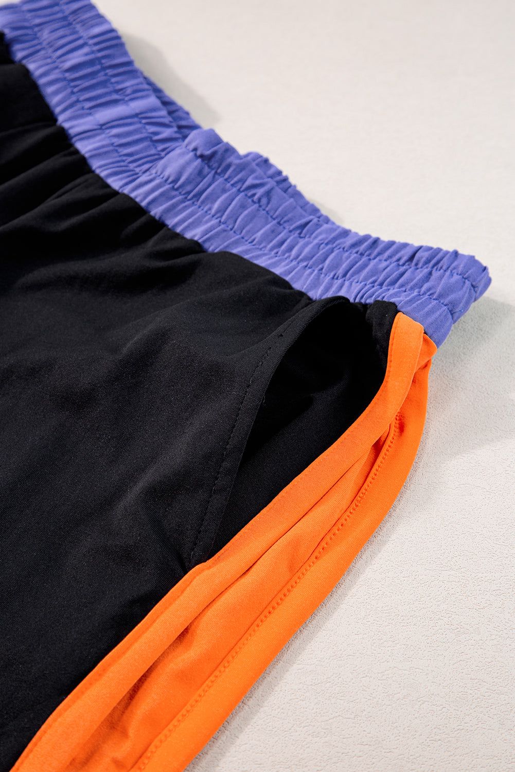 Chestnut Color Block Detail Casual Two-piece Outfit - ThingsWeUseAndLove 