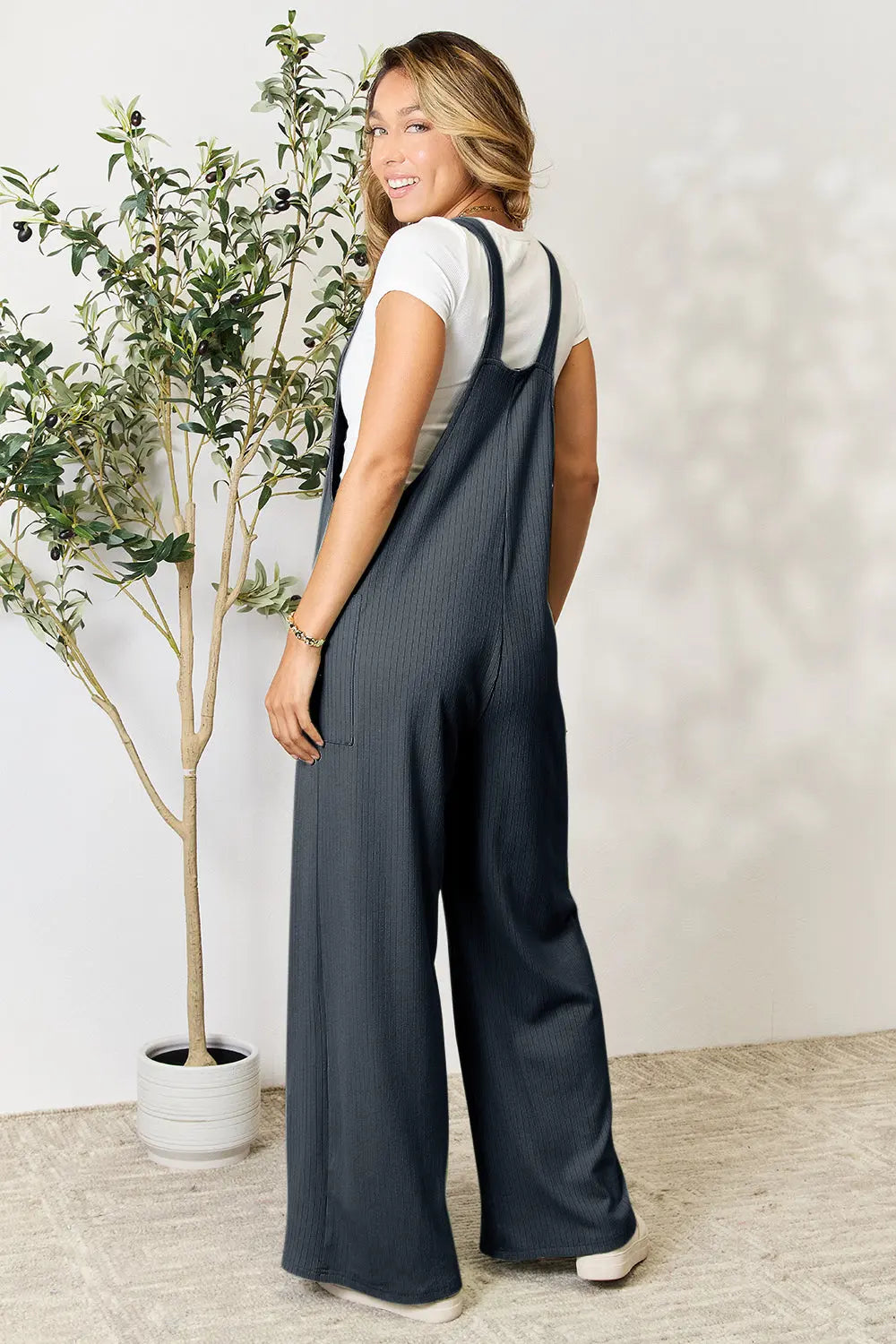 Size Inclusive Wide Strap Overall with Pockets - ThingsWeUseAndLove 