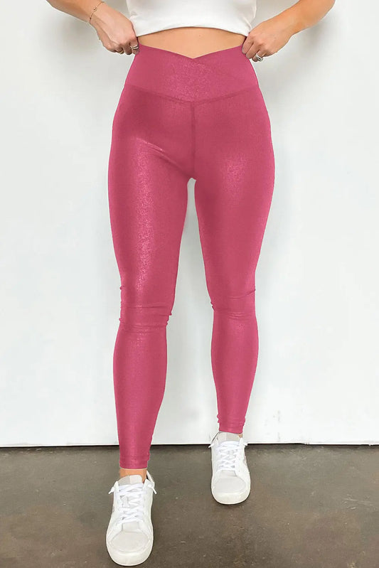 Larisa Solid High Waist Leggings - ThingsWeUseAndLove Dusty-Pink-XL