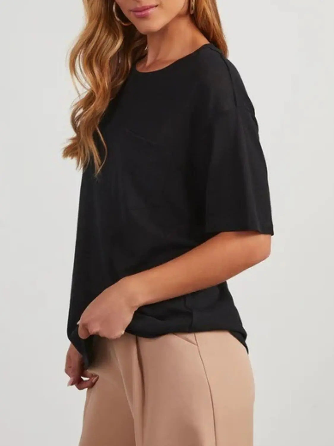 Amanda Round Neck Half Sleeve T-Shirt - ThingsWeUseAndLove 