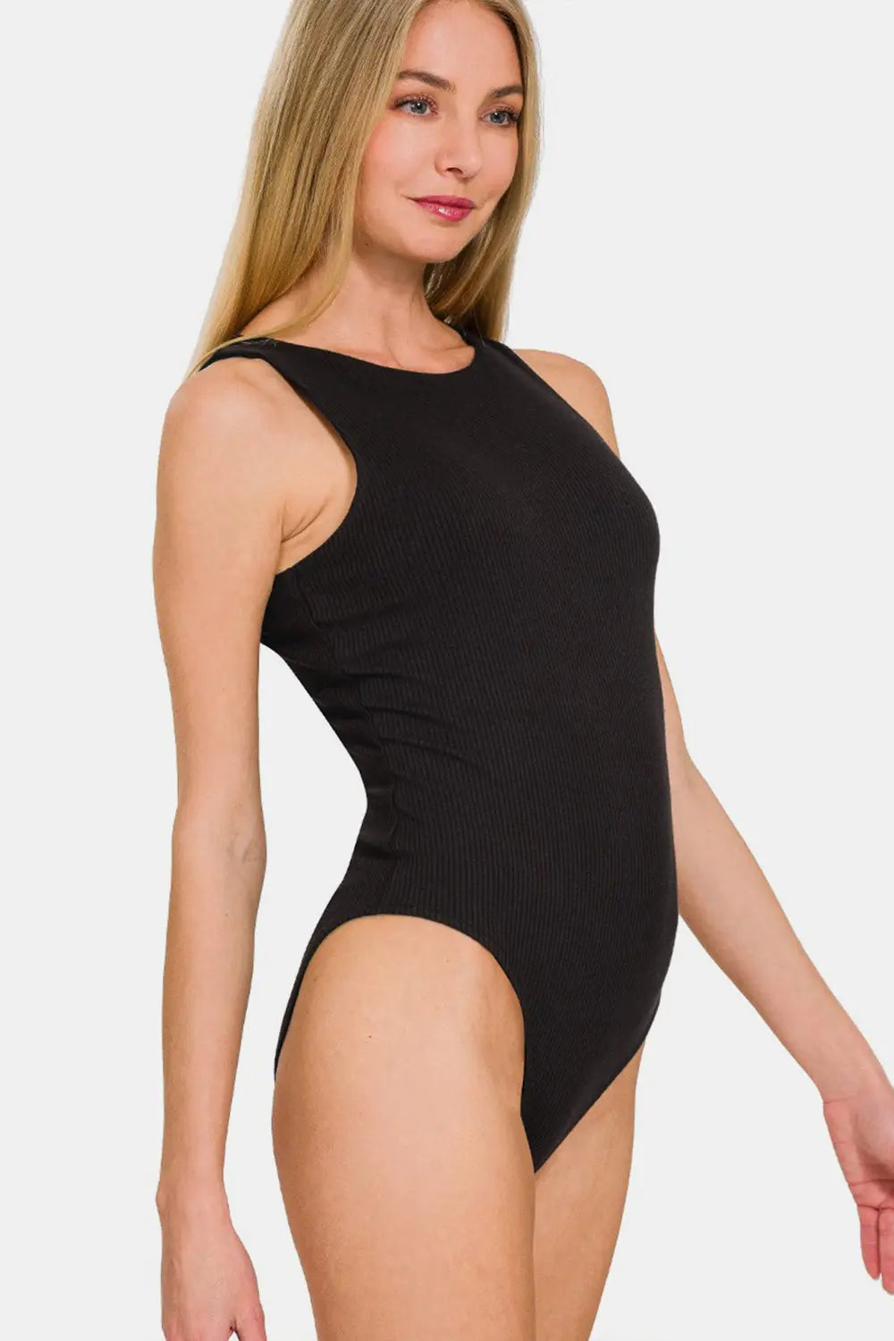 Jolie Ribbed Double Layered Bodysuit - ThingsWeUseAndLove 