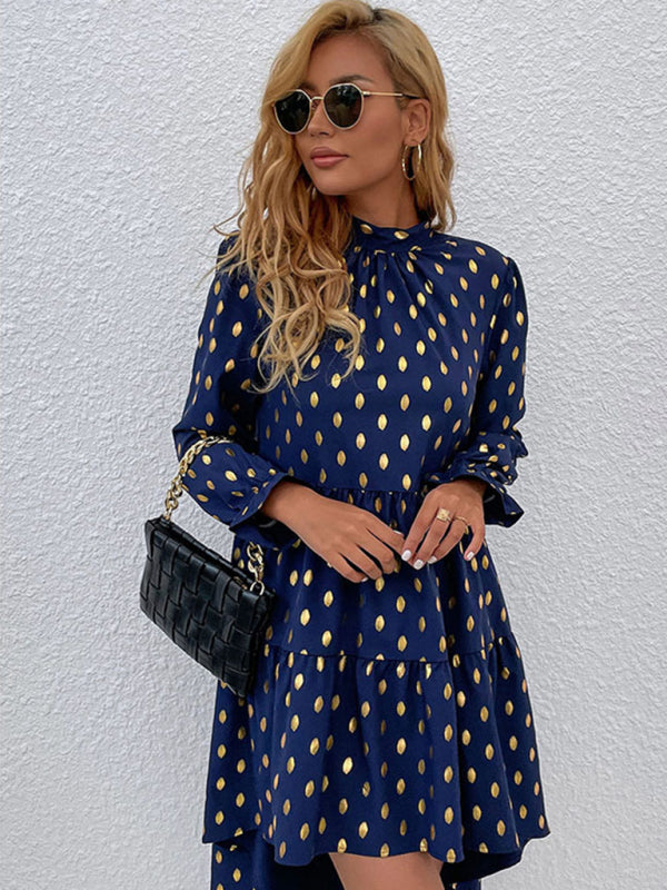 ThingsWeUseAndLove Photo-Color-XL Casual Long-Sleeve Polyester Dress